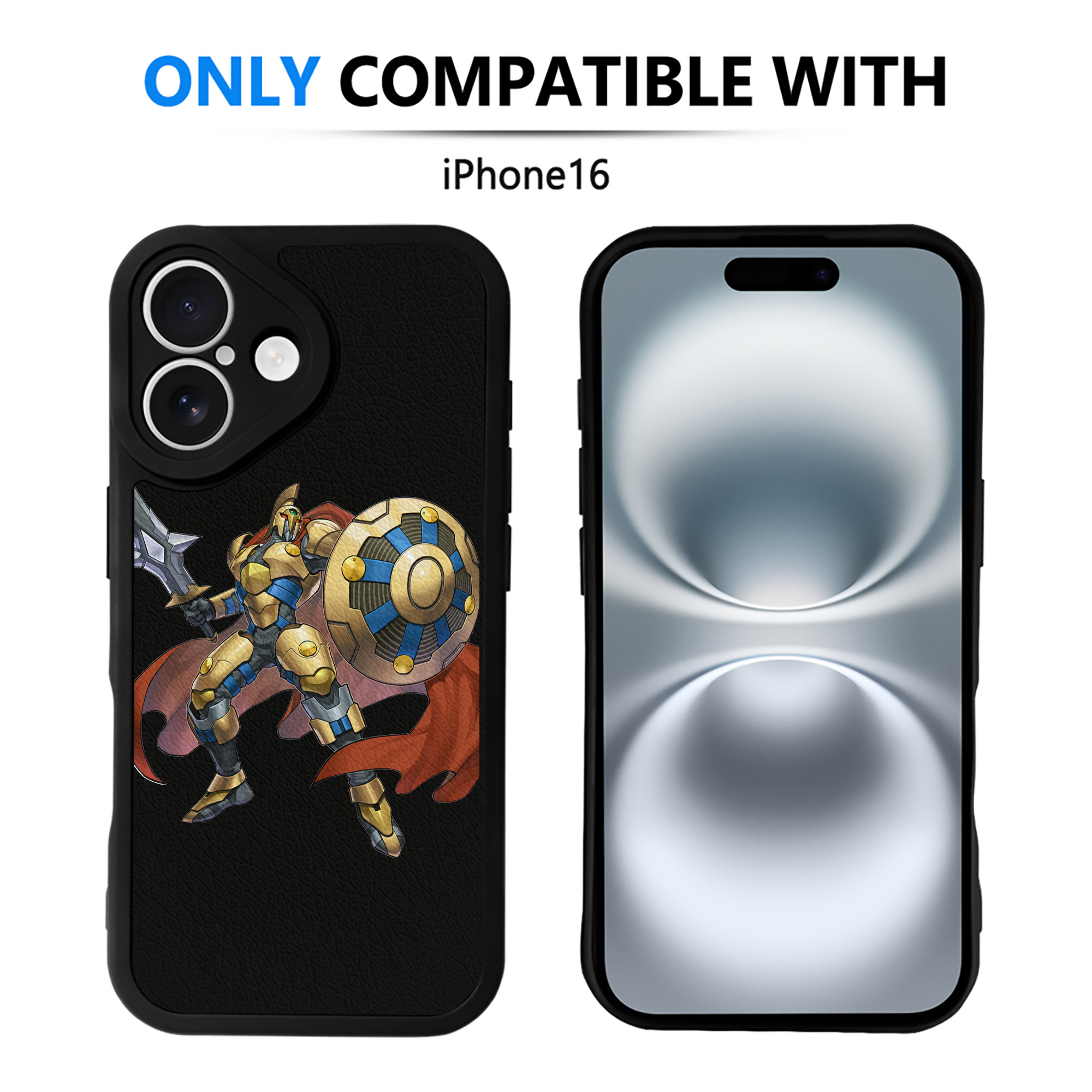 （画像用） 遊☆戯☆王 Yu-Gi-Oh! 【iPhone 16シリーズ対応】シリコンスマホケース（レザー調） 材質：シリコン